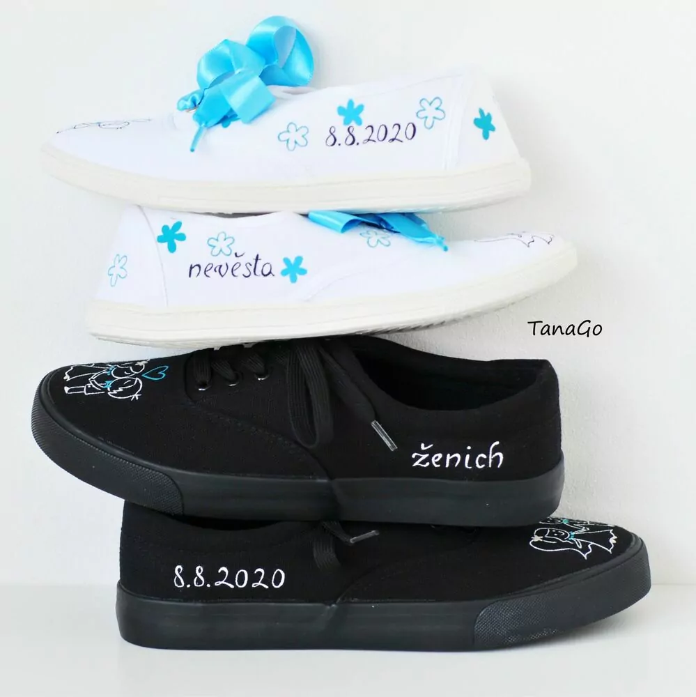 Svatební tenisky nevěsta a ženich